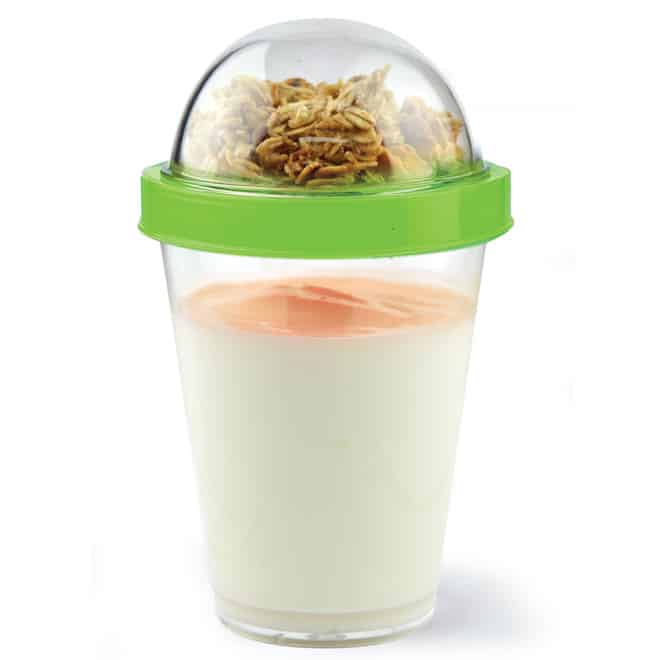 YO2GO – yoghurtkrus med plads til müsli, pris DKK 99,-